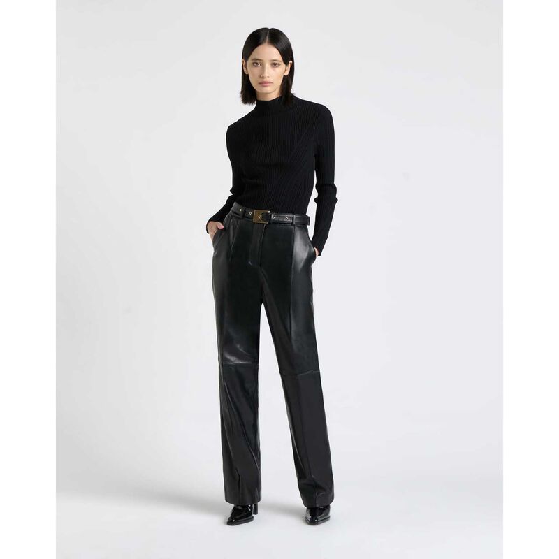 Cue Two Tone Engineered Rib Knit image number 7